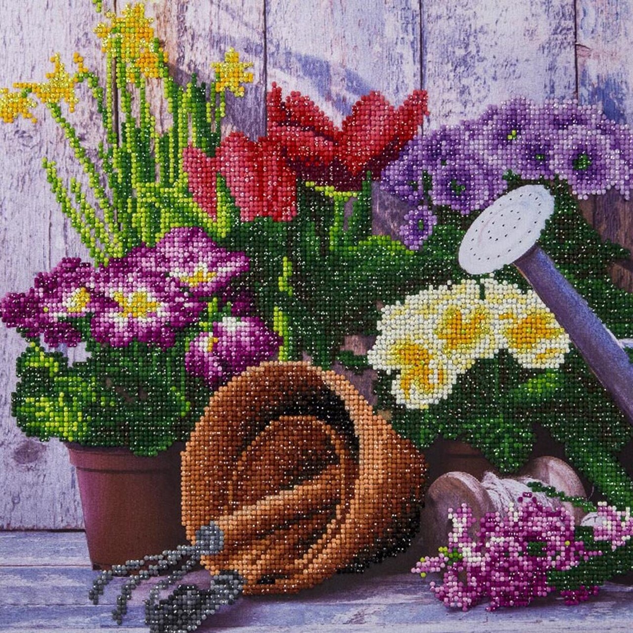 DIAMOND ART BY LEISURE ARTS Diamond Painting Kits For Adults 14"x18" Advanced Spring Gardening, Full Drill, Diamond Art Kits, Dimond Art, Diamond Art for Adults, Diamond Art Kit